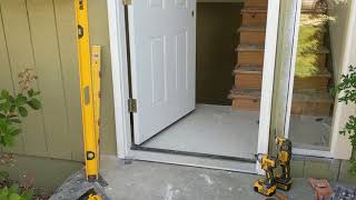 Jeld Wen Front Door Installation  Really crappy products and craftsmanship PART 1 [upl. by Henghold]