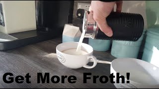 How to Get More Froth from Your Nespresso Coffee Aeroccino  Nespresso tips and help [upl. by Aida104]