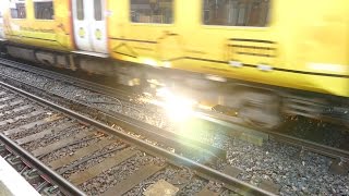 Merseyrail 507 009 making arcs at Birkdale station [upl. by Nnagrom]